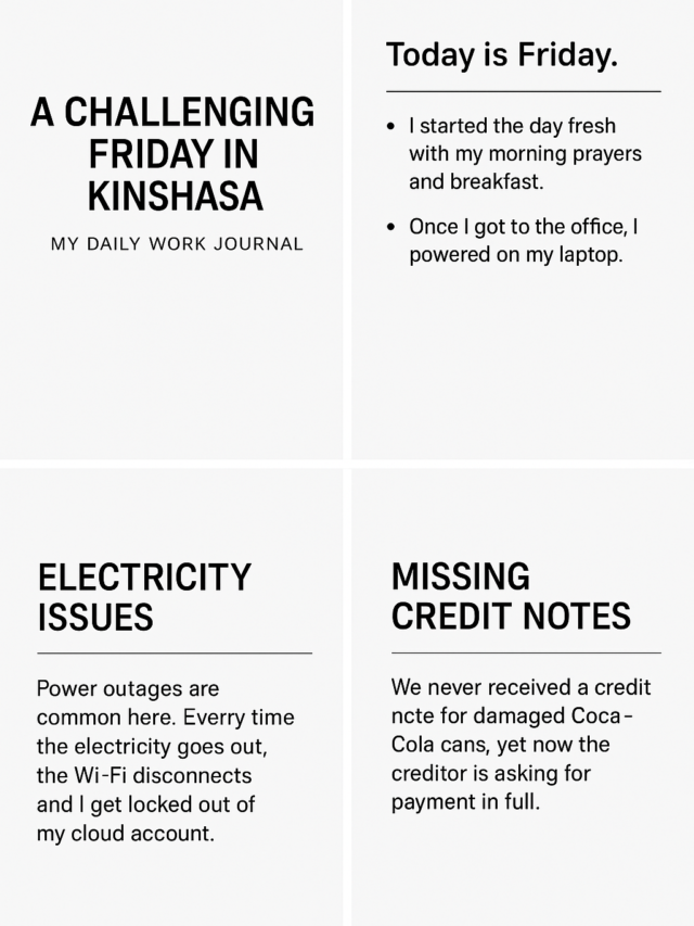 A Challenging Friday in Kinshasa – My Daily Work Journal